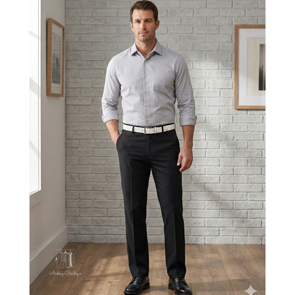 Haggar‎ Mens 40x30 Black Pants Super Flex Waistband Smart Fiber REPREVE NWT
